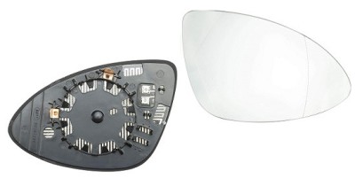 Geam oglinda exterioara cu suport fixare Porsche Cayenne (92a), 10.2014-, Dreapta, incalzita; geam convex; cromat foto
