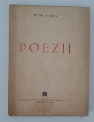 Carte veche 1943 Mihai Beniuc Poezii carte cu autograf foto