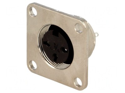 Conector M16 soclu mamă lipire PIN 3, 5A 300V IP65 IP67 C091D foto
