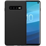 Husa protectie compatibila cu Samsung S10 Liquid Silicone Case Negru, Flippy