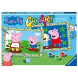 Cumpara ieftin Ravensburger - CreArt pictura pe numere pentru copii 2 sabloane Peppa Pig