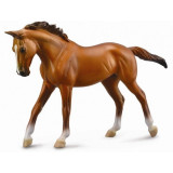 Figurina Cal Thoroughbred Mare Chestnut Deluxe, 29 x 17 cm, Collecta