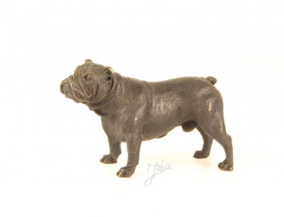 Buldog englez-statueta din bronz SL-95 foto