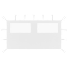 Gossi perete lateral foisor cu ferestre, alb, 4x2 m