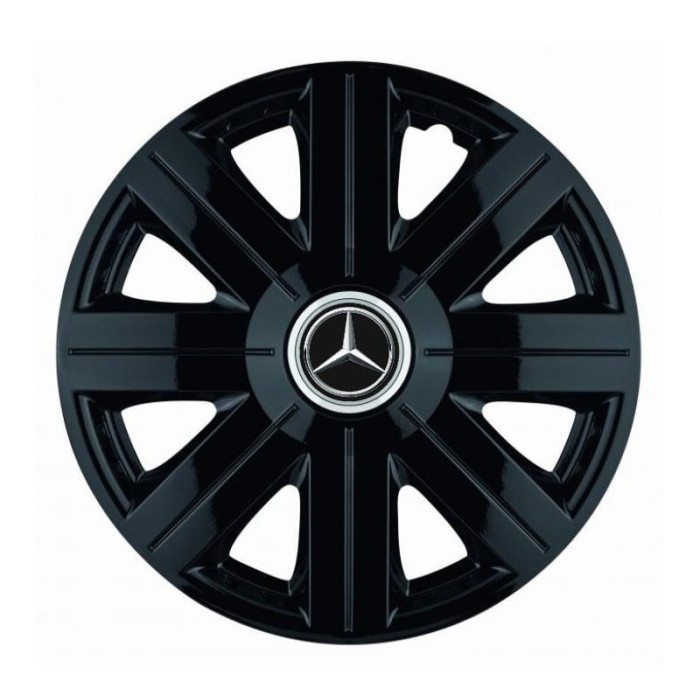 Set 4 Capace Roti, potrivite jantelor de R16, pentru Mercedes-Benz, model Cosmos Negru