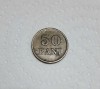 Moneda 50 Bani 1947, Romania, Regele Mihai I, Alamă, 16mm, Numismatică
