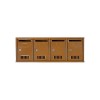 Modul de 4 cutii postale, maro, 740 x 260 x 75 mm