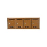 Cumpara ieftin Modul de 4 cutii postale, maro, 740 x 260 x 75 mm