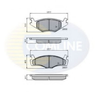 Set placute frana,frana disc SEAT CORDOBA (6K1, 6K2) (1993 - 1999) COMLINE CBP0149 foto