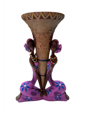 Statueta decorativa, Vaza Africana, 30 cm, LP006 foto