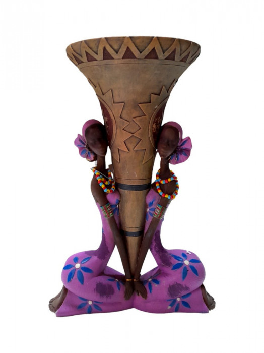 Statueta decorativa, Vaza Africana, 30 cm, LP006