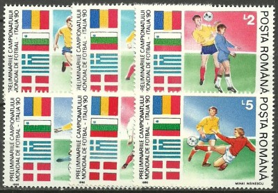 1990 - Preliminariile Campionatului Mondial de fotbal, serie neuzata foto