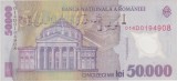 Bancnotă Rom&acirc;nia 50.000 lei 2001 George Enescu &ndash; BNR, polimer