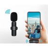 Microfon Lavaliera Wireless, 1 Microfon si 1 Receptor Tip C, Autonomie 1-3h, Bluetooth 5.0, 70dB, Baterie 50 mAh, Negru