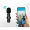 Microfon Lavaliera Wireless, 1 Microfon si 1 Receptor Tip C, Autonomie 1-3h, Bluetooth 5.0, 70dB, Baterie 50 mAh, Negru
