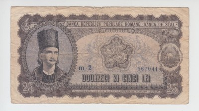 ROMANIA - 25 LEI 1952 , B1.191 foto