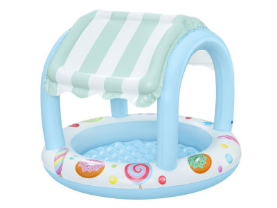 Bestway piscină albastră și albă de 104 cm cu baldachin cu baldachin sweet shop 52638 foto