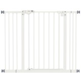 PawHut Poartă de Siguranță Extensibilă pentru C&acirc;ini, Reglabilă, 94-100 cm, Alb, 2 Extensii, Fără Șuruburi
