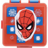 Cutie Pranz Compartimentata Spiderman TataWay, Plastic Reciclabil, Fara BPA, Licenta Oficiala Marvel, 13.5x14.1x6 cm, Copii 3+