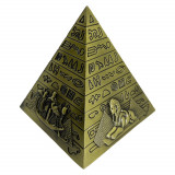 Piramida cu inscriptii egiptene - alama 10cm