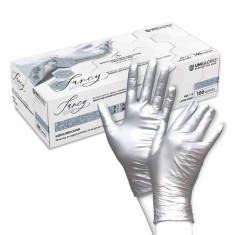 Manusi Nitril Colorate UNIGLOVES Fancy - M - SILVER