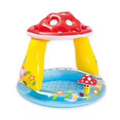 Piscina gonflabila copii, Intex baby, Ciupercuta multicolor, 45 Litri, 102 x 89 cm, 57114