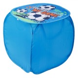 Cutie de Depozitare Agility, Model Fotbal, Culoare Albastru, Dimensiuni 45x45x45cm, Poliester, Oem