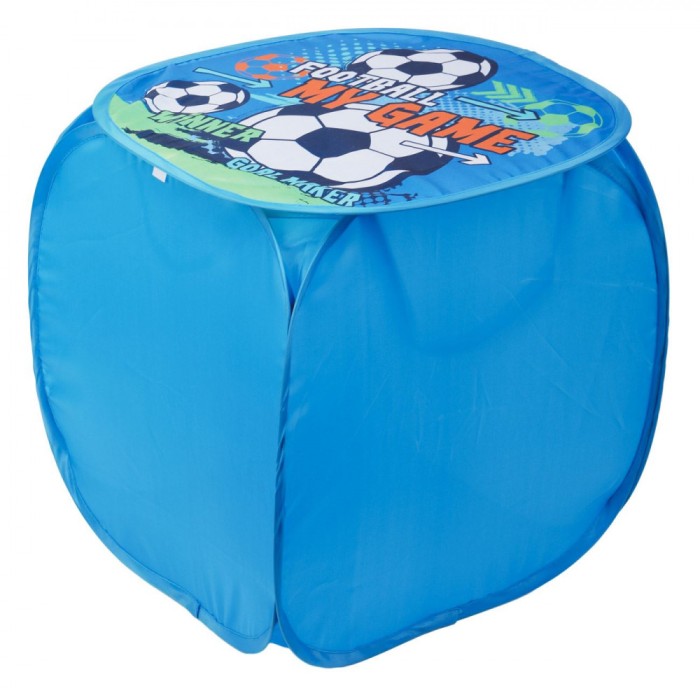 Cutie de Depozitare Agility, Model Fotbal, Culoare Albastru, Dimensiuni 45x45x45cm, Poliester