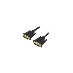 Cablu DVI - DVI, din ambele par&#355;i, DVI-D (24+1) mufa, 1.8m, negru, AKYGA - AK-AV-06