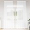 Perdele cu perdele 2 pcs Alb 140 x 260 cm Poliester