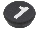 Tastă Rotundă Neagră &Oslash;21mm