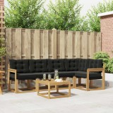 vidaXL Set de canapele de exterior cu pernă 6 pcs Alb și negru 3389494