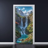 Folie imprimata color pentru decor Usa, dimensiune 200 x 90cm, model: AVX-DR27, AVEX