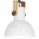 Lampa suspendata industriala 25 W alb, 32 cm, mango E27, rotund GartenMobel Dekor, vidaXL
