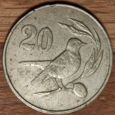 Cipru - moneda de colectie - varietate an unic - 20 cents 1983 - superba !