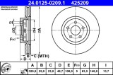 ATE 24.0125-0209.1 Disc frana