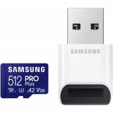 Card de memorie Samsung microSD PRO Plus MB-MD512SB/WW, 512GB + Adaptor USB