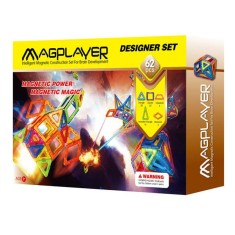 MAGPLAYER Joc de constructie magnetic - 62 piese