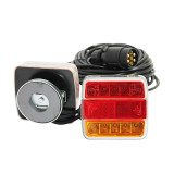 Set lampi LED magnetice pentru remorca, fisa 7 pini, cablu intre stopuri de 2,5m, cablu fisa 7.5m 12 V Breckner Germany BK69079 Automotive TrustedCars, Oem