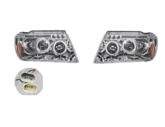 Set faruri tuning JEEP GRAND CHEROKEE (WJ/WG), 05.1999-12.2004, Taiwan, partea stanga+dreapta, Tip=USA; H1+H1; manual; transparent, argintiu; Omologa