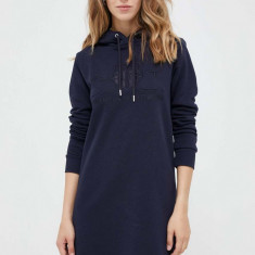 Gant rochie culoarea albastru marin, mini, drept