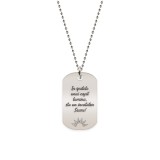 Lantisor personalizat din argint pentru invatatori profesori - orice mesaj