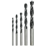 Vorel 22350 - Set burghie lemn cu varf ascutit 4-10 mm tija cilindrica 5 bucati