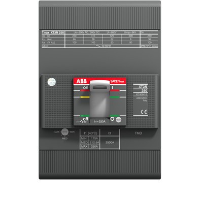 Intreruptor MCCB usol 3P 200A 36kA ABB 1SDA068058R1 foto