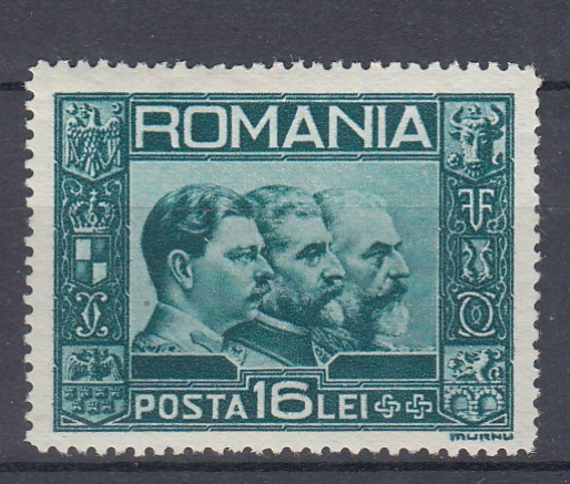 ROMANIA 1932 LP 92 EFIGIA CELOR TREI REGI SERIE MNH