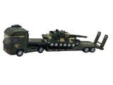 Macheta Camion Militar cu Tanc și Platformă de Transport