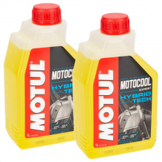 Set 2 Buc Antigel Motul Motocool Expert Hybrid Tech Galben -37°C 1L 105914