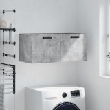Dulap de perete, gri beton, 80x36,5x35 cm, lemn compozit