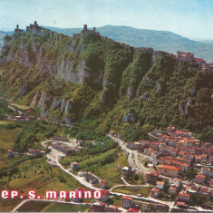 *San Marino, Vedere aeriana, carte postala ilustrata, necirculata