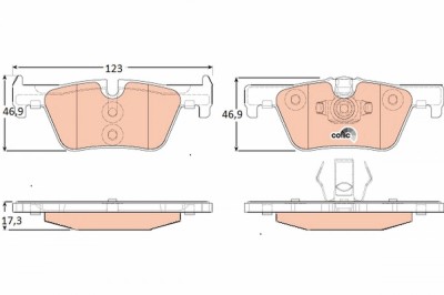 TRW GDB1919 COTEC set placute frana,frana disc foto